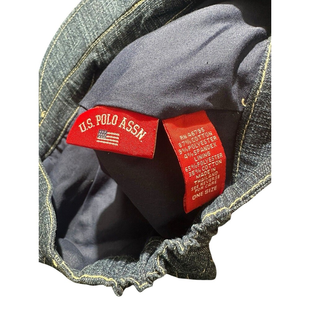 Vintage US Polo Assassin Denim Newsboy Cabbie Hat OS One Size Rare HTF - Picture 9 of 14